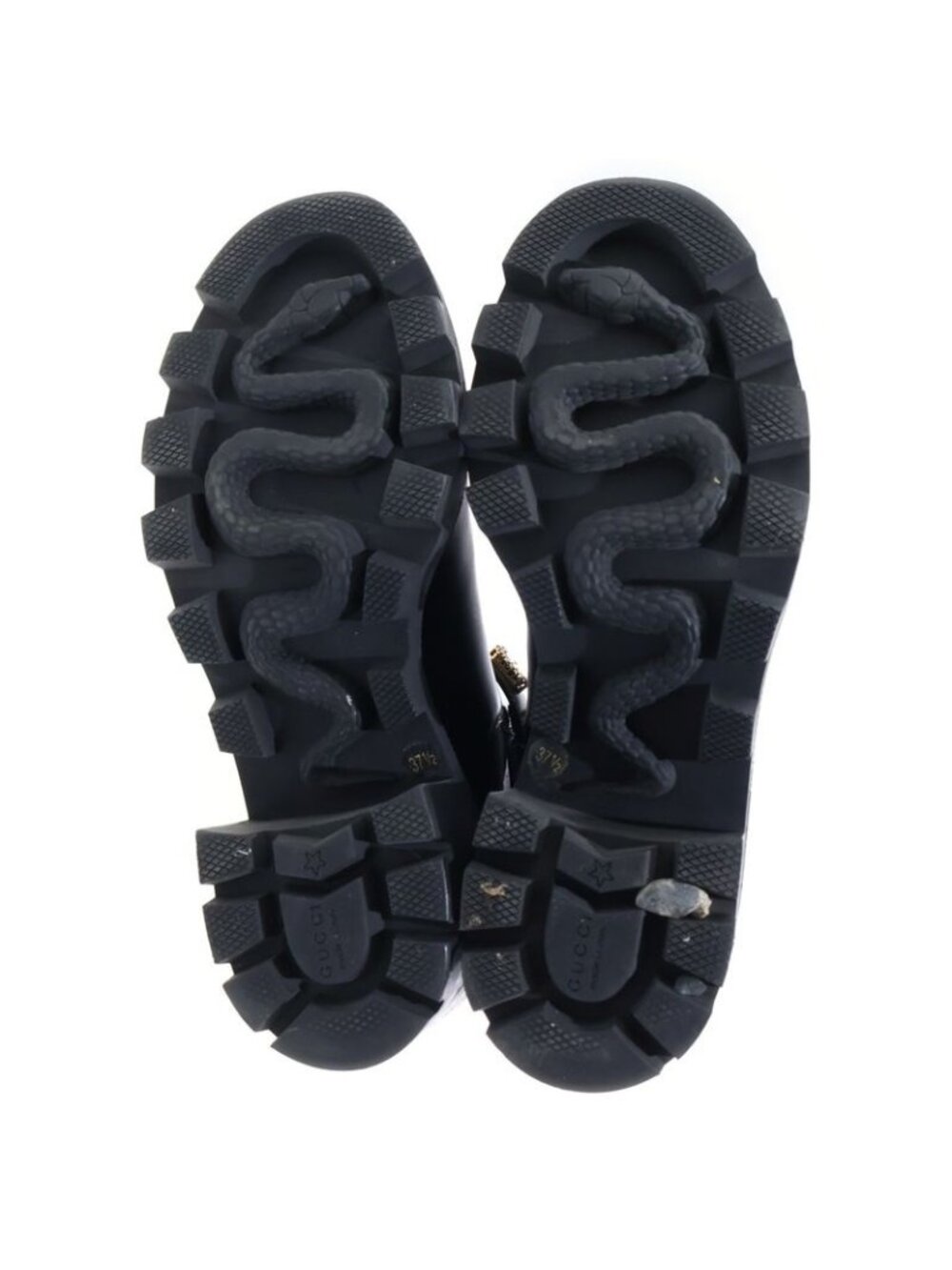 Gucci GG Marmont Bijou Crystal Decoration Leather Side Gore Short Boots Black - Picture 5 of 6